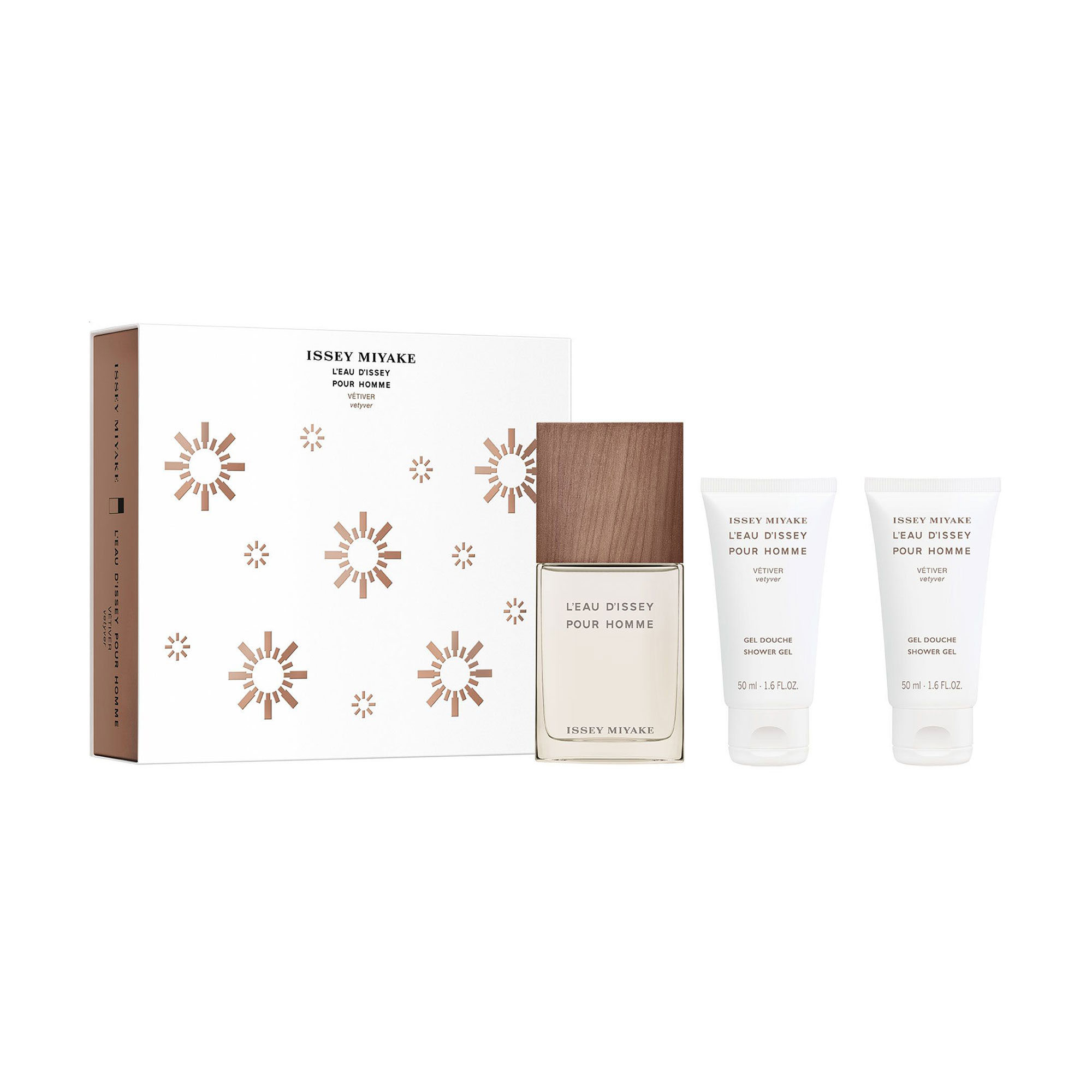 Парфумований набір чоловічий Issey Miyake L'Eau d'Issey Pour Homme Vetiver (туалетна вода, 50 мл + гель для душу, 2*50 мл)